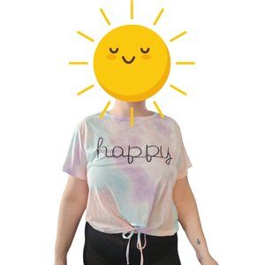 SHEIN Curve Pastel Tie Dye Crop Top Size 3XL